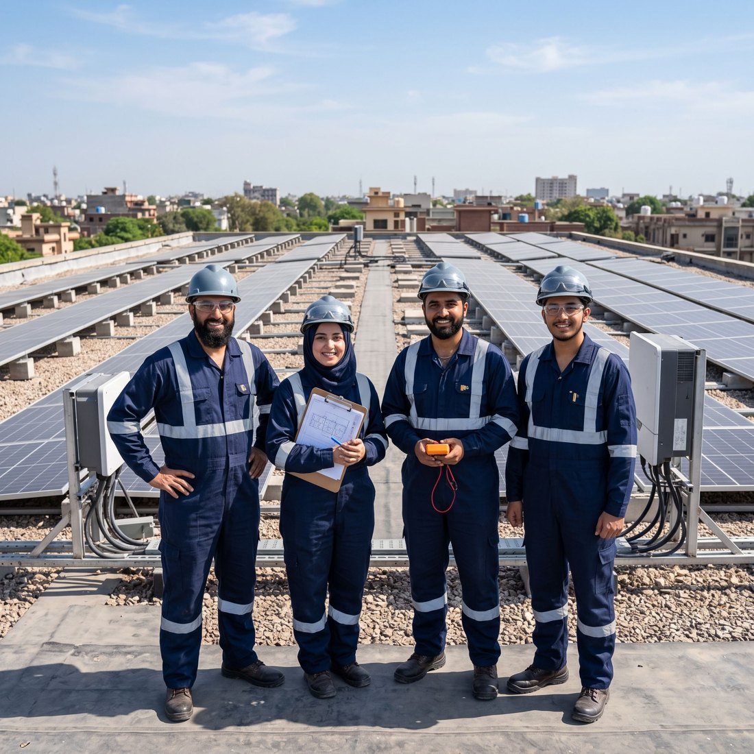 M-Tech Solar engineers